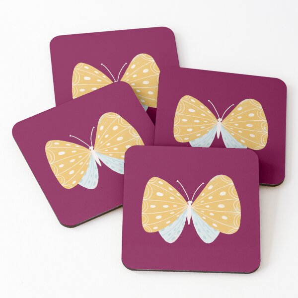 Item preview, Gold and Blue Butterfly on Maroon designed and sold by Heather Rosas.