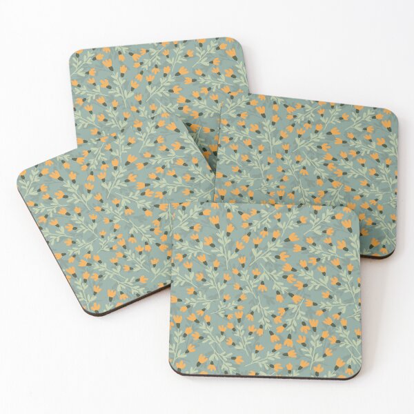 Item preview, Green & Orange Leaf Print designed and sold by StudioPosies.