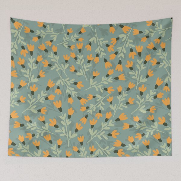 Item preview, Green & Orange Leaf Print designed and sold by StudioPosies.