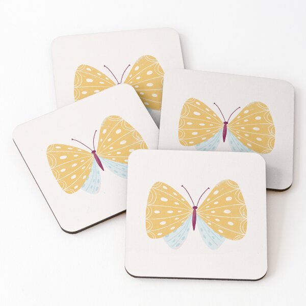 Item preview, Gold and Blue Butterfly on Off-White designed and sold by Heather Rosas.