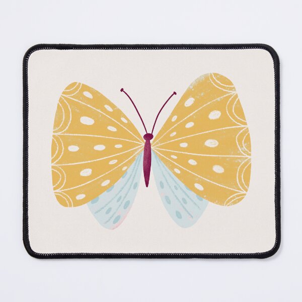 Item preview, Gold and Blue Butterfly on Off-White designed and sold by Heather Rosas.