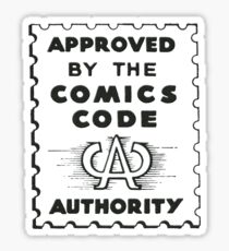 Comics Code Authority Siegel Superhero Sticker
