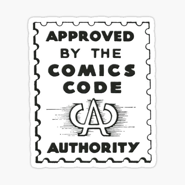 Comics Code Authority Seal Superhero Sticker