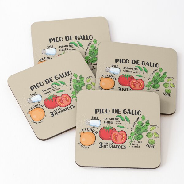 Artikelvorschau, Wie man Pico de Gallo illustrierte Rezeptzutaten zu authentischer mexikanischer Salsa macht entworfen und verkauft von T-Mex.