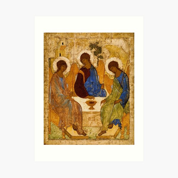 Holy Trinity Painting Rublev Trinity Print Icon Christian Religious Wall art Art Print