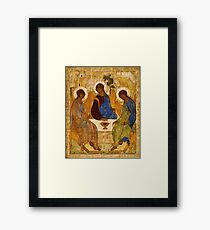 Holy Trinity Painting Rublev Trinity Print Icon Christian Religious Wall art Framed Print