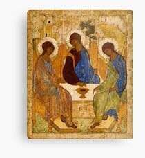 Holy Trinity Painting Rublev Trinity Print Icon Christian Religious Wall art Metal Print