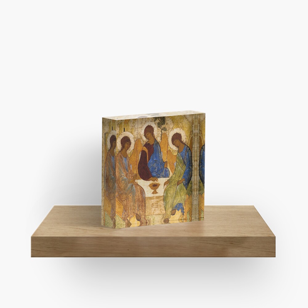 Holy Trinity Painting Rublev Trinity Print Icon Christian Religious Wall art Acrylic Block