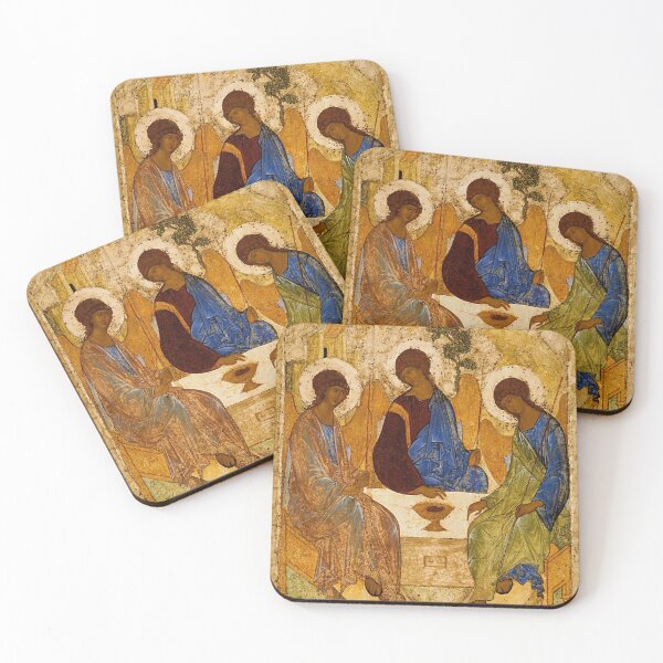 Item preview, Holy Trinity Painting Rublev Trinity Print Icon Christian Religious Wall art designed and sold by tanabe.