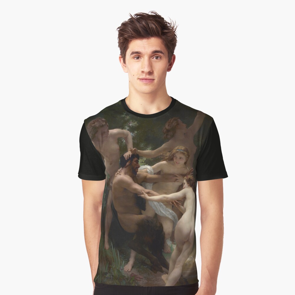 Nymphs and Satyr, by William Bouguereau. Photographic Print