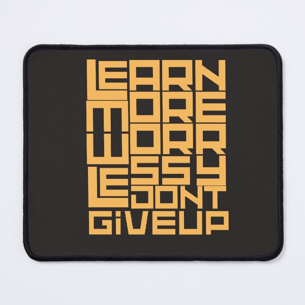 Item preview, Learn more worry less don't give up motivation t-shirt designed and sold by T-ShirtIn85.
