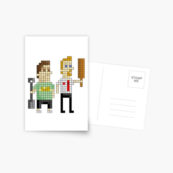 Shaun of the Dead - Pixel Art Postcard