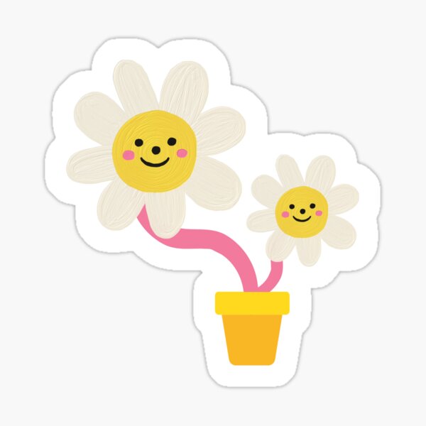 Happy Flower Sticker for iOS & Android