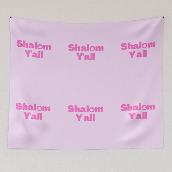 Item preview, Shalom Y'all pink designed and sold by NJGDesigns.