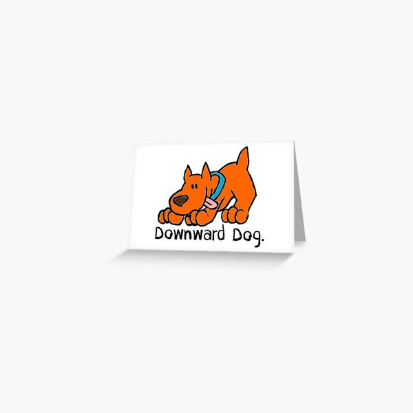 Funny BIRTHDAY CARD for Pilates and Yoga girl friends Mum Funny humorous amusing Down dog position. Greeting Card wife bestie BFF