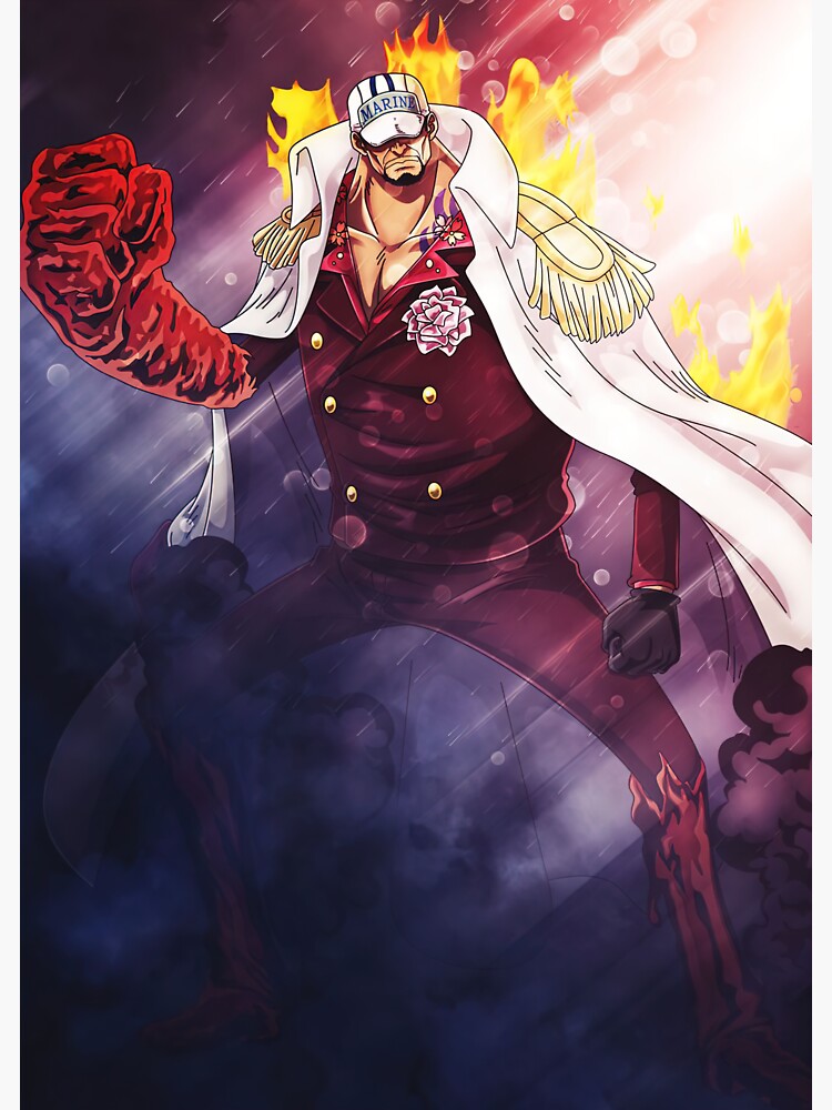 "One Piece Akainu Sakazuki" Sticker for Sale by StevenCassidy Redbubble