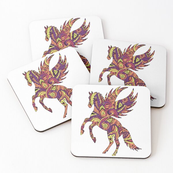 Item preview, Unicorn with multicolored mandala pattern designed and sold by Kentokiyo.