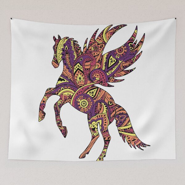 Item preview, Unicorn with multicolored mandala pattern designed and sold by Kentokiyo.