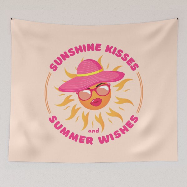 Item preview, Sunshine Kisses and Summer Wishes | Hot Pink Girly Sun for Summerlover designed and sold by AurayaStudio.