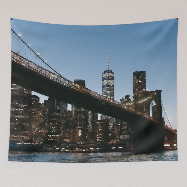 Item preview, Early Evening Manhattan Skyline - Watercolour Style designed and sold by WWWC2288.