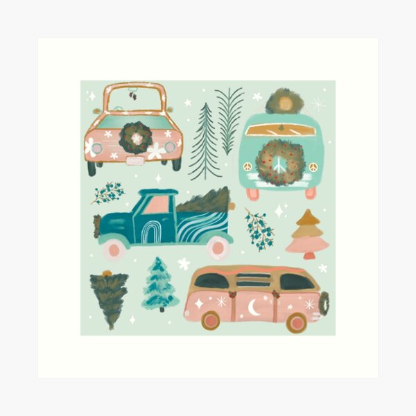Item preview, Boho Hippy Holiday Truck Pattern 2 designed and sold by GladYoureHere.