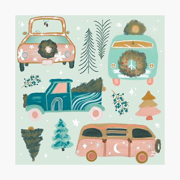 Item preview, Boho Hippy Holiday Truck Pattern 2 designed and sold by GladYoureHere.