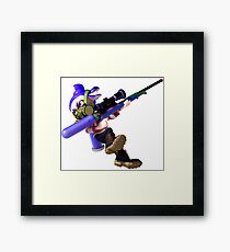 Splatoon 2 Blue Inkling Framed Print