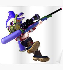 Splatoon 2 Blue Inkling Poster