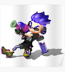 Splatoon 2 Blue Inkling Poster