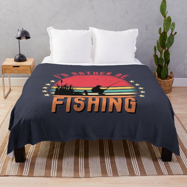 Item preview, I'd Rather Be Fishing Vintage Retro Fisherman Fly Fishing Pullover Hoodie designed and sold by HoangDepzai.