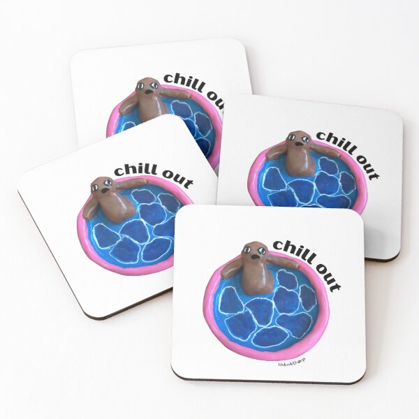 Item preview, Chill Out Blob Dude in Inflatable Pool | lilsboobthangs designed and sold by lilsboobthangs.