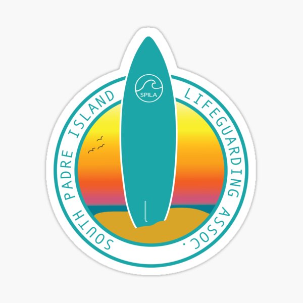 SPILA Surfboard in Color Two by Heliophilia Sticker