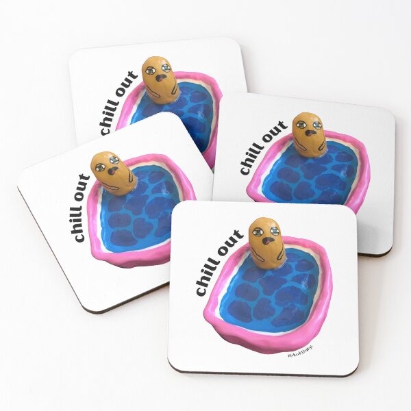 Item preview, Chill Out Yellow Blob in Inflatable Pool | lilsboobthangs designed and sold by lilsboobthangs.