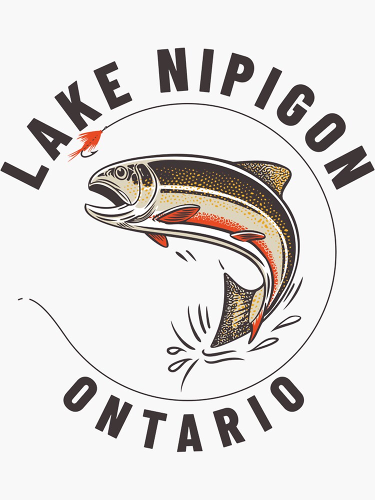 Lake Nipigon Ontario Fishing Fisherman Sweatshirt Sticker for