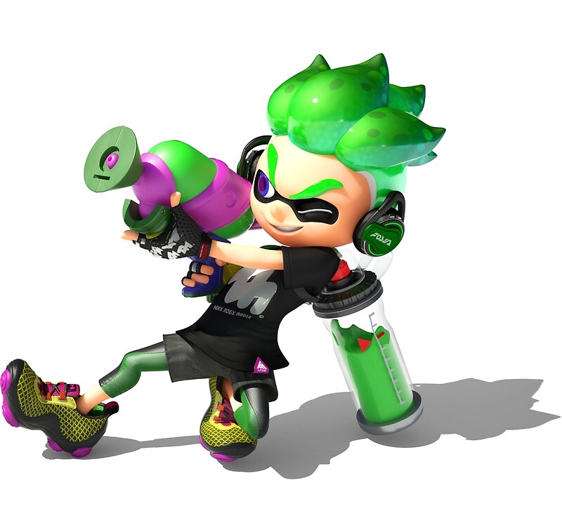 splatoon 3 inkling dancing green screen