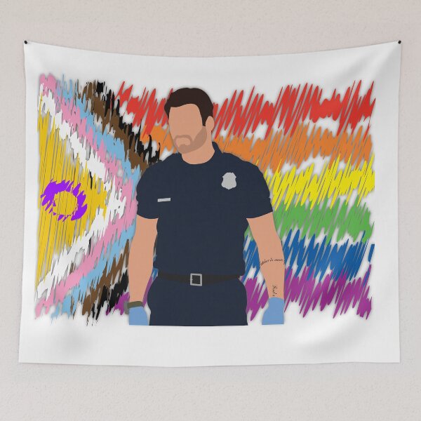 Item preview, Eddie Diaz Progress Pride Cutout designed and sold by sadieyuki.