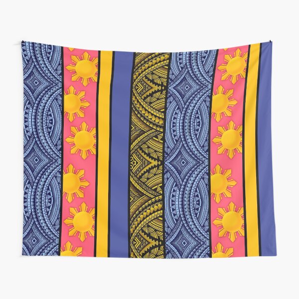 "Pinoy Tribal Design Pattern Tattoo Filipino Textile Philippine Flag