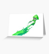 Splatoon 2 Green Squid Inkling Greeting Card