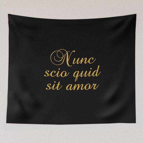Item preview, Nunc Scio Quid Sit Amor - Now I Know What Love Is - Virgil Quotes - Aenid - Latin Phrases - Gold designed and sold by PhiloJourney.
