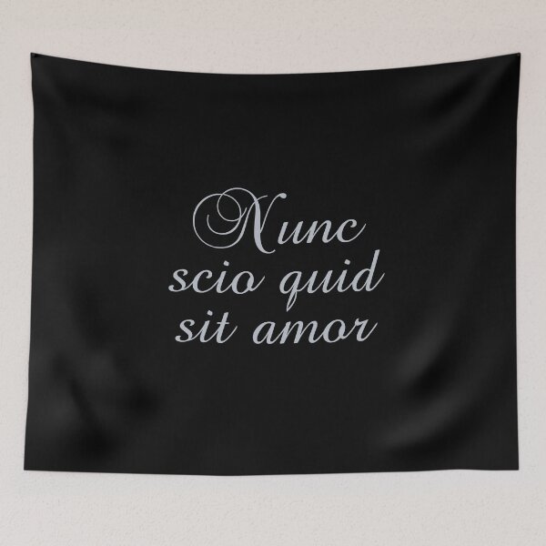 Item preview, Nunc Scio Quid Sit Amor - Now I Know What Love Is - Virgil Quotes - Aenid - Latin Phrases - Silver designed and sold by PhiloJourney.