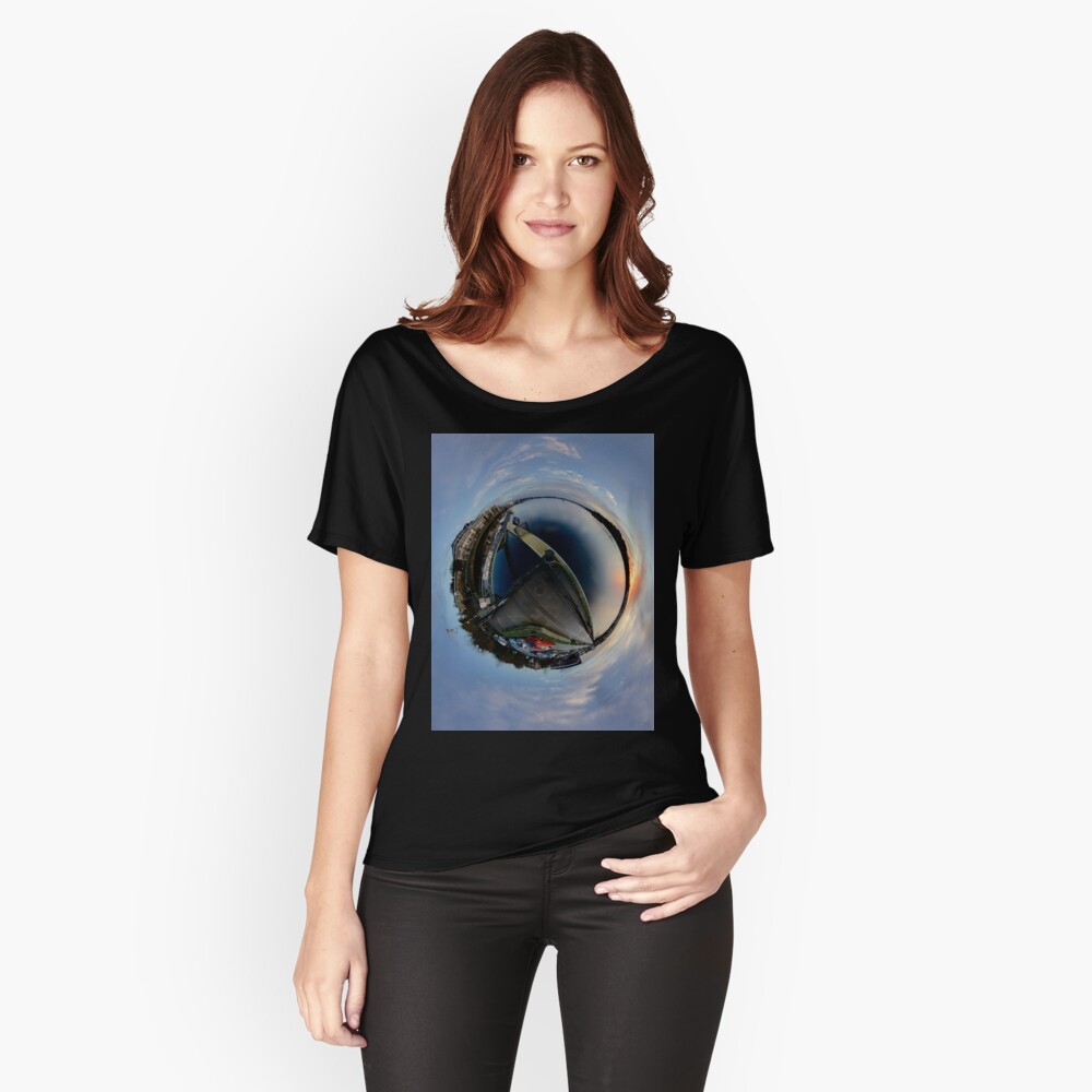Foyle Marina at Dawn, Stereographic Relaxed Fit T-Shirt