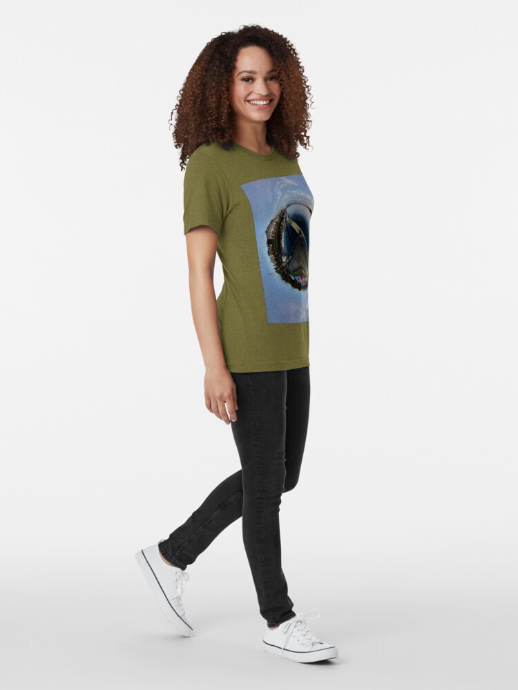 Alternate view of Foyle Marina at Dawn, Stereographic Tri-blend T-Shirt