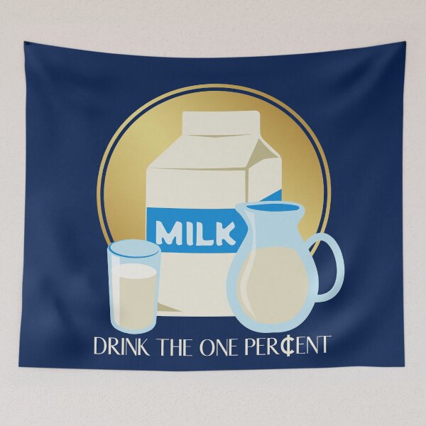 Item preview, Fight poverty "Drink the One Percent" Milk Carton designed and sold by Write-to-Rebel.