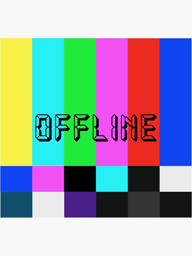 "Offline Analog, offline tv " Sticker for Sale by DoodleAllDaydes