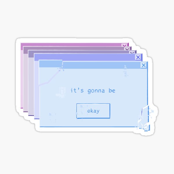 Retro pc error box it's going to be okay Sticker
