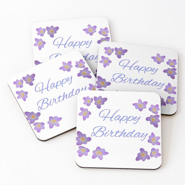 Item preview, Happy Birthday with Crocuses designed and sold by Amanda1775.