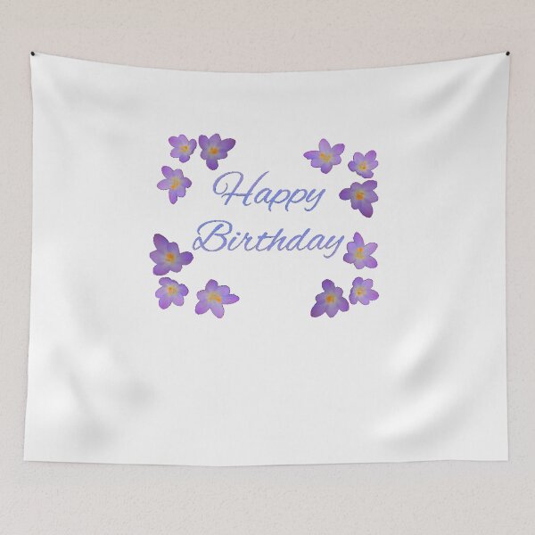 Item preview, Happy Birthday with Crocuses designed and sold by Amanda1775.