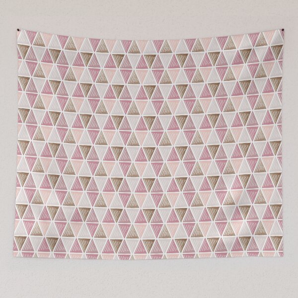Item preview, Pink and Gold Triangle Pattern designed and sold by TeraLynne.