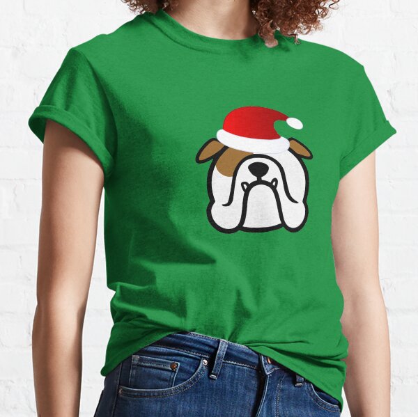 Artikel-Vorschau von Englische Bulldogge Santa - Bully Santa Aufkleber - Bulldog Geschenke - Weihnachts-Bulldoggen, designt und verkauft von smooshfaceutd.