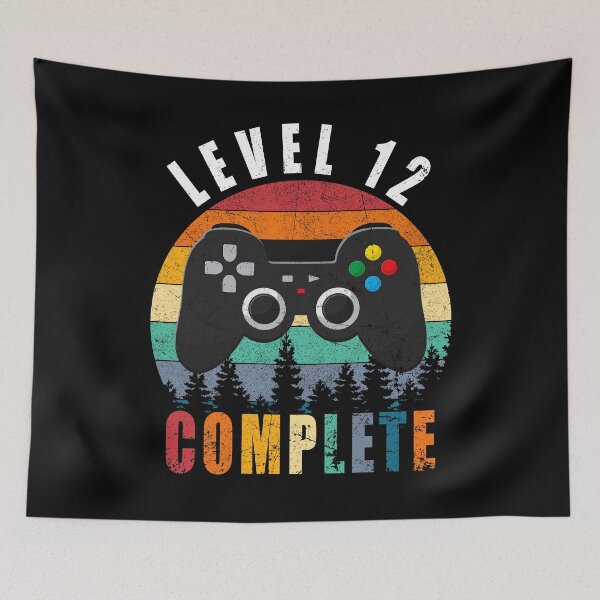 Item preview, Level 12 Complete Retro Vintage 12nd Birthday Gift For Gamer designed and sold by PansyBoyd.